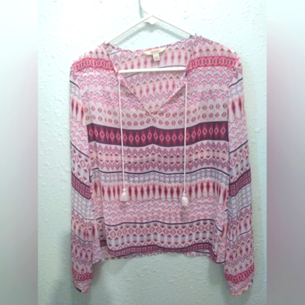 Degree sheer flowy blouse